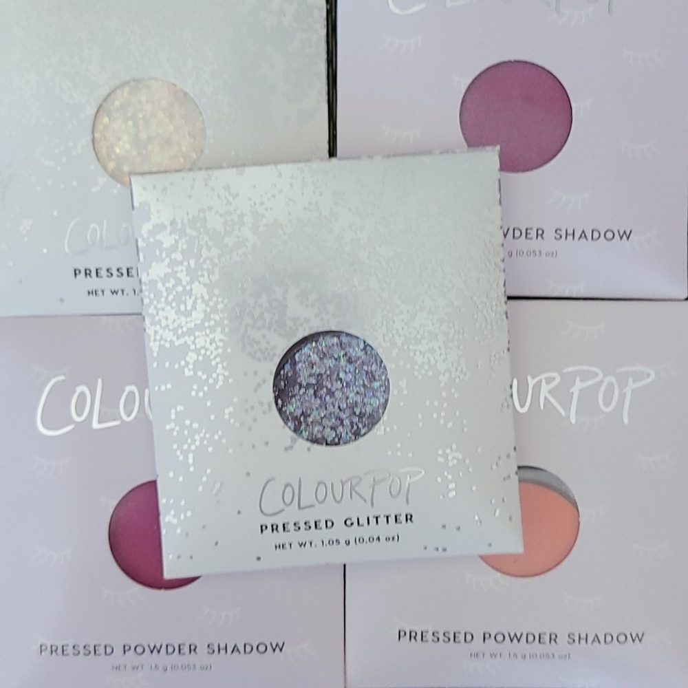 Set of 2 glitters & 3 shadows from Colourpop